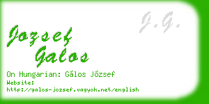 jozsef galos business card