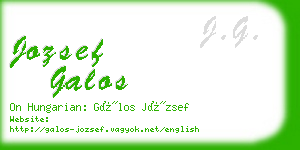 jozsef galos business card
